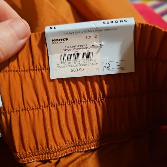 NWT Women's 1X FLX 1/4 Zip Crop Windbreaker & Shorts Cinnamon Active Outfit - Picture 8 of 12